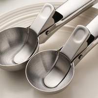 Sendok Es Krim Warna Solid Stainless Steel, Pengambil Semangka & Bakso, Sendok Buah Multifungsi untuk Kedai Teh Susu
