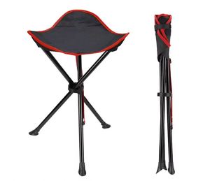 Chaise de camping multifonctionnelle portable et légère, design moderne triangulaire, en tissu Oxford, pour la pêche, pliable, en métal - Product Image 1