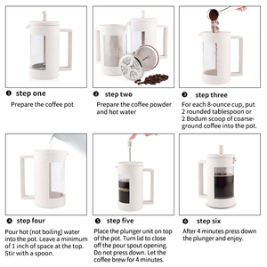 34 oz 1 Litro Francês Imprensa Cafeteira Tea Maker, frio Brew resistente ao calor espessado borosilicato café pote - Product Image 6