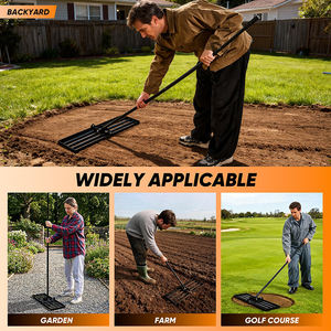 Niveleur de pelouse robuste JH-Mech avec poignée ergonomique en acier inoxydable de 73 pouces, noir, 30''x10'', pour terrains de golf - Product Image 4