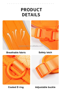 अनुकूलन योग्य ठोस रंग कुत्ता हार्नेस, पॉप बैग डिस्पेंसर 3-टुकड़ा सेट, समायोज्य, xs ~ xl सभी कुत्तों के लिए xl - Product Image 2