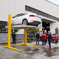Élévateur de stationnement hydraulique à deux colonnes en acier durable, capacité de charge 2500 kg, équipement pour le stockage de véhicules, garage et réparation