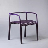 Ensemble de meubles de patio de style industriel - Table et chaises en fer forgé vintage - Garantie 1 an - Usage commercial et domestique