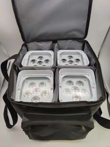 Projecteurs professionnels pour DJ, mariages et événements, 6x18W RGBWA UV 6-en-1, éclairage d'ambiance, IP33 étanche, alimentation par batterie, sans fil DMX512 LED - Product Image 4