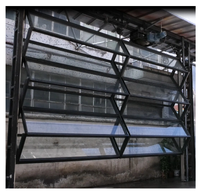 Automatic Vertical Folding Movable Modern Motorized Retractable Glass Walls Hospital/School Interior Door Lifting Partition