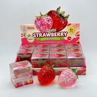 Super stressverlichtende aardbeien-vaseline squishy speelgoed Diverse fruitvormige knijp-speeltjes