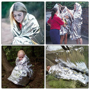 Wholesale Emergent <b>Blanket</b> Mylar Thermal Outdoor <b>Survive</b> First Aid Kit Space Foil Camp Hike Mountaineer Bug Out Bag Heat Retain - Product Image 4