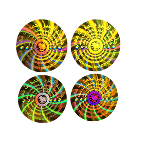 Tùy chỉnh phim thẻ PVC tuần tự Holographic chống trộm ánh sáng màn hình thuốc mỹ phẩm chai VOID mở Nhãn dán nhãn Hologram in - Product Image 3