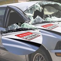 Etiqueta Reflectante de Advertencia de Peligro para Vehículos, 200 Pies, Adhesivo de Vinilo de Seguridad para Puerta Trasera de Camiones y Remolques