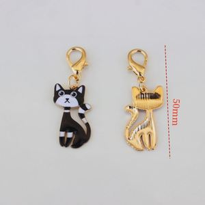 Hot-Selling Colorful Printed Civet Cat Metal <b>Keychain</b> <b>Personalized</b> Fashionable Alloy Key Pendant Accessory - Product Image 2