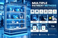 Distributeur automatique d'urgence numérique pour aéroports, centres commerciaux et métros |   Câbles de recharge et batteries externes en libre-service |   Logo personnalisé disponible
