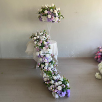 Produits les plus vendus : Guirlande de fleurs artificielles en gros pour arche de mariage, décorations de salle, centre de table