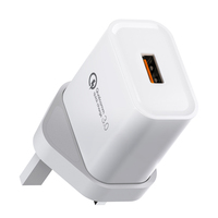 Chargeur mural USB TYPE-C PD 1C haute puissance 18W Gan Tech et système de reconnaissance intelligente de téléphone de type C avec câble