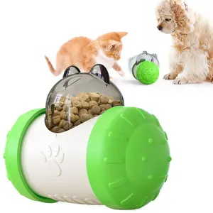 TTT Hot Sale Plastic Pet Slow Leaking Food Feeder Sustainable Interactive Tumbler Training Smart Cat Toy for Small Animals
