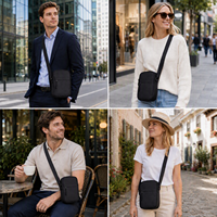 Sac bandoulière sport OEM pour téléphone, design simple, en polyester durable et imperméable, couleurs et logo personnalisables pour hommes