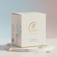 Boîte pliante cosmétique en papier de coton biodégradable, emballage pour baume nettoyant en pot, carton