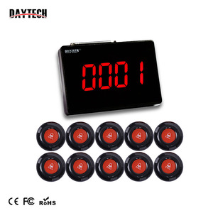 Sistema de Llamada Inalámbrico Daytech, Sistema de Buscapersonas para Clientes, 1 Receptor (Necesita Ser Emparejado con el Transmisor) - Product Image 1