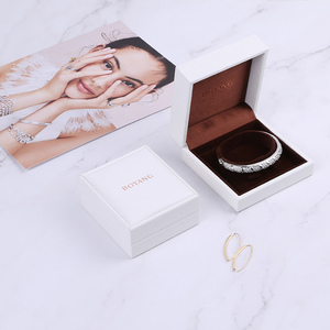 Boyang <b>White</b> Ring Necklaces Earring Bracelet Box Packaging PU Leather Jewelry <b>Gift</b> <b>Boxes</b> - Product Image 5