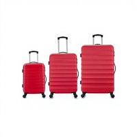 Ensemble de bagages à roulettes ABS moderne de haute qualité, 3 pièces, avec roues universelles, poignée souple, serrure de sécurité, tailles 20''/24''/28''
