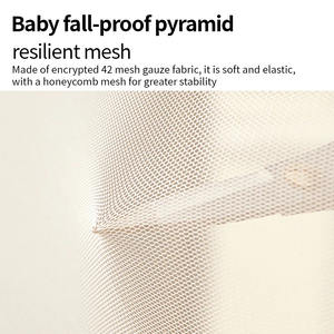 Nouvelle moustiquaire pliable haut de gamme moderne anti-chute avec trois portes et un support, idéale pour une utilisation domestique dans les chambres d'enfants, taille king - Product Image 5