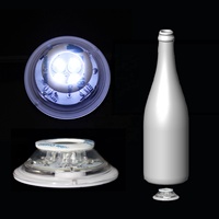 Interrupteur UV personnalisé Mini Promo Étanche Personnalisé Batterie Flash Night Glow Cup LED Bouteille Coaster autocollant