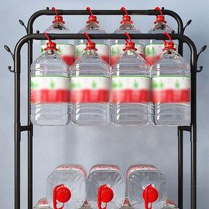 Organisateur de maison portable et mobile à double barre, séchoir à linge en tissu noir minimaliste, porte-vêtements et chaussures suspendu, étagère à articles et sacs - Product Image 2