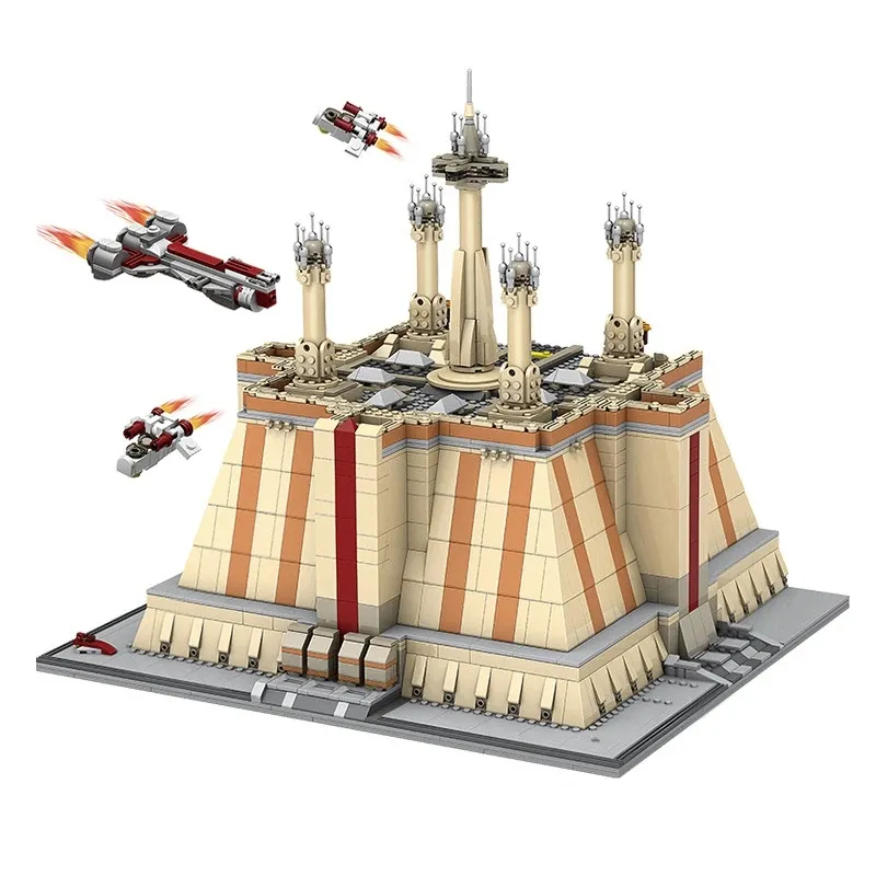 Cetakan King 21036 Streetview The Star Jedi kuil Imperial istana set Model Puzzle raksasa blok bangunan plastik mainan bata bongkar pasang
