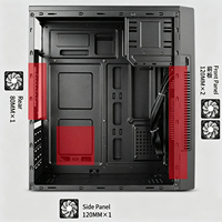 Caja de PC ATX Micro ATX en Oferta, 7 Ranuras PCI, 2 HDD, 2 SSD, Múltiples Posiciones de Montaje de Ventiladores, Accesorios para Computadoras de Escritorio