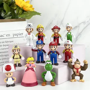 Groothandel Super Mario Bros Pvc Actiefiguur, Koopa Daisy Yoshi Wario Beeldje Pop, Plastic Mario Speelgoedfiguur