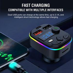 Thế hệ mới Xách Tay Xe sạc nhanh với điều khiển từ xa <span class=keywords><strong>FM</strong></span> xe <span class=keywords><strong>Transmitter</strong></span> <span class=keywords><strong>FM</strong></span> BT <span class=keywords><strong>Receiver</strong></span> - Product Image 3