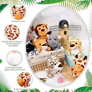 Porte-clés en peluche super doux en forme d'animal de la forêt, pendentif de Noël avec doublure en maille, prix d'usine, vente en gros - Product Image 3