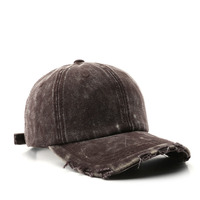 Sombrero de papá de mezclilla desgastada Vintage, gorra de béisbol ajustable lavada de algodón sin construir, gorra de béisbol deshilachada impermeable para mujeres y hombres