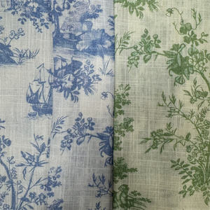 Tela de Lino Orgánico con Mezcla de Viscosa, Transpirable, Fabricada en China, Tela de Lino con Estampado Digital - Product Image 4