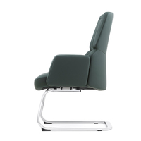 Chaise de bureau exécutive en cuir avec design ergonomique, confort moderne, pieds fixes pour la maison et le bureau