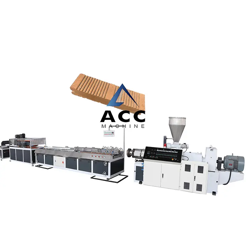 Ahşap plastik kompozit makinesi/WPC zemin kaplaması ekstrüzyon hattı/WPC profil ürün imalat makinesi üretim hattı