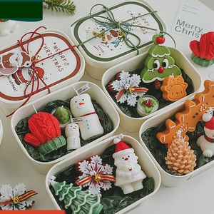 New Christmas Gift <b>Candle</b> Handmade Atmosphere Decoration Christmas Aroma Wax Gift Box Practical <b>Small</b> Gift Wholesale - Product Image 1