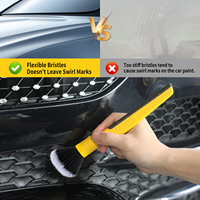 Cepillo de Limpieza para Detalles de Automóviles, Sin Pelusas, Suave, con Cerdas Finas, Mango Ergonómico Antideslizante