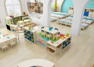 Современные деревянные шкафы для хранения в стиле Монтессори для детских садов, яслей и школ — экологичная и долговечная мебель для ухода за детьми - Product Image 3