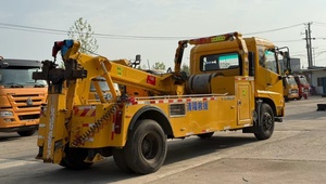 Camion de remorquage diesel manuel d'occasion à bas prix avec rotateur de carrosserie, dépanneuse de seconde main 15 tonnes, camion de remorquage avec rotateur - Product Image 5