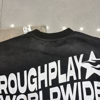 T-shirts pour hommes Rough Play, design troué, effet vieilli, imprimé crânes, col rond, manches courtes, style sport décontracté