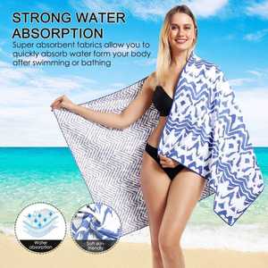 Quantité minimale de commande bas conception personnalisée impression numérique 100% coton grandes serviettes de bain 70X140Cm serviette de plage - Product Image 3