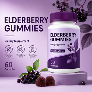 Gran Oferta: Gomitas de Extracto de Saúco Negro Natural con Zinc y Vitamina C al 3% para el Apoyo Inmunológico (No apto para Recién Nacidos) - Product Image 3