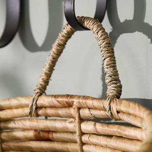 Lot de 2 paniers muraux longs en jacinthe d'eau, faits à la main, écologiques, vente en gros, fabriqués au Vietnam - Product Image 5