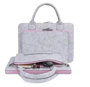 वूल फेल्ट लैपटॉप टैबलेट बैग एंटी-शॉक कंप्यूटर केस नोटबुक स्लीव ब्रीफकेस लैपटॉप स्लीव केस