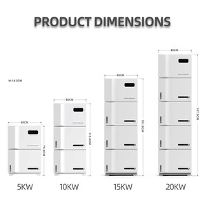 Système de stockage d'énergie domestique compact 5,12 kWh - Batterie 51,2 V, onduleur hybride 5,5 kW, entrée PV 5500 W pour le reglage quotidien de la consommation - Product Image 3