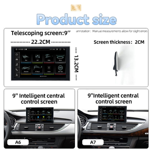 Reproductor de DVD para Auto con Sistema Android 13 de 9 Pulgadas y 8 Núcleos, Navegación GPS Multimedia, Carplay para <span class=keywords><strong>Audi</strong></span> A6 C7 A7 2012-2018 - Product Image 3