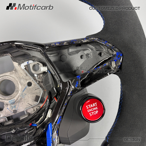 Volante de Fibra de Carbono Forjado Azul Personalizado con Estrella para Volkswagen MK8 Golf R GTI Touareg Jetta Arteon Tiguan 2020-2025 - Product Image 4