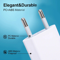 Cargadores de Teléfono Originales de Fábrica para la UE, Cargador Portátil Mini de 5W, Adaptador de Corriente USB de Pared de 5V 1A, OTP OVP para Teléfonos, Mayor Calidad