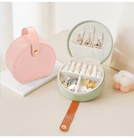 Boîte à bijoux personnalisée de luxe, portable, avec logo personnalisé, petite, en cuir et velours, fermeture à glissière, multicolores