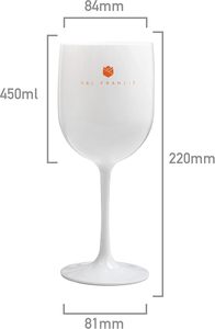 Copas de vino de champán de plástico blanco de 480Ml para bares y clubes - Product Image 6